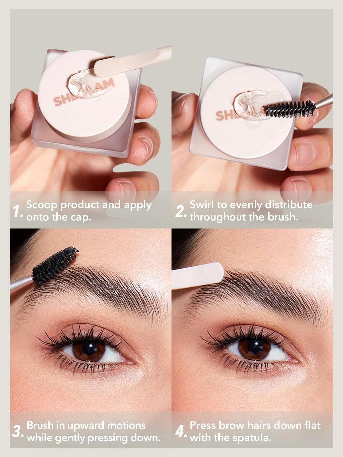 SHEGLAM gel texture swatch on skin showing smooth non-sticky finish benefit