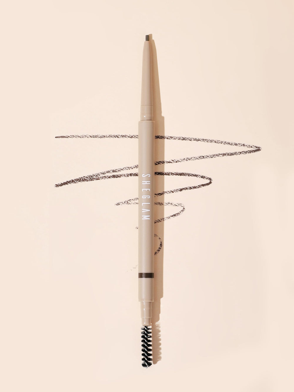 SHEGLAM pencil tip close-up revealing 1.5mm fine point for accurate hairlike strokes