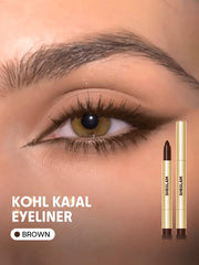 SHEGLAM brown pencil tip close-up showing creamy texture and smooth glide