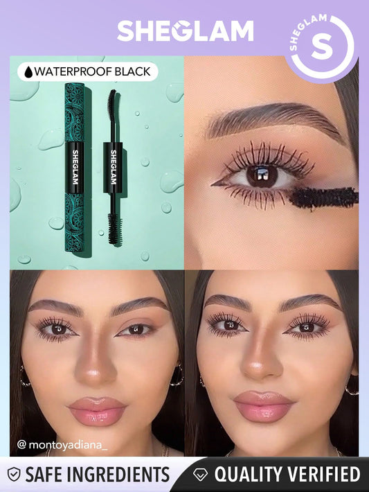 SHEGLAM curved lengthening brush close-up highlighting bristle design for precise lash separation