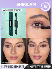 SHEGLAM curved lengthening brush close-up highlighting bristle design for precise lash separation