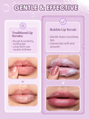 SHEGLAM applied to lips demonstrating gentle massage and improved lip texture benefit