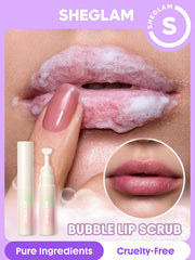 SHEGLAM close-up texture revealing fine scrub particles for gentle smoothing benefits