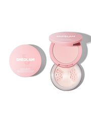 SHEGLAM front packaging showing compact bubblegum shade and travel convenience