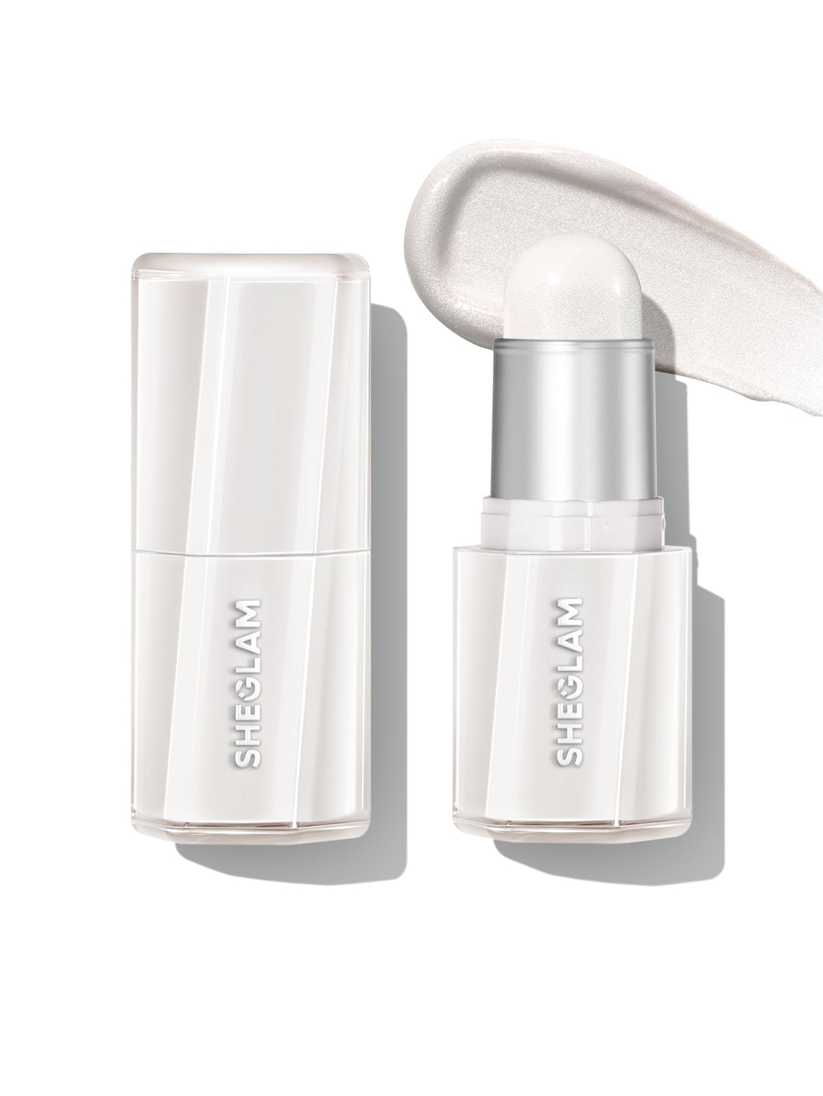 SHEGLAM stick front view showing sleek packaging and easy application benefit