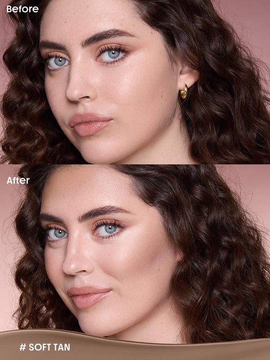 SHEGLAM close-up of tapered tip for precise sculpting and targeted placement benefit