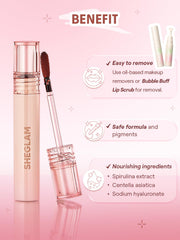 SHEGLAM Cherry Bark on model smiling showing natural nude finish benefit