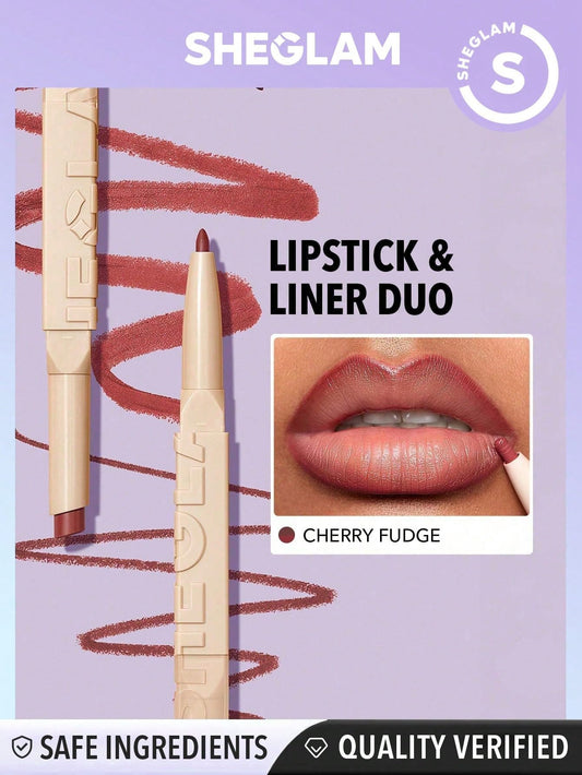 SHEGLAM detailed view of both liner and lipstick ends for easy application
