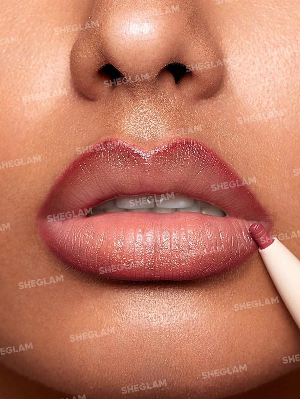 SHEGLAM swatch of Cherry Fudge on arm showing rich matte payoff