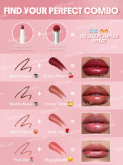 SHEGLAM on-model lips showing cherry tint and fuller-looking shape