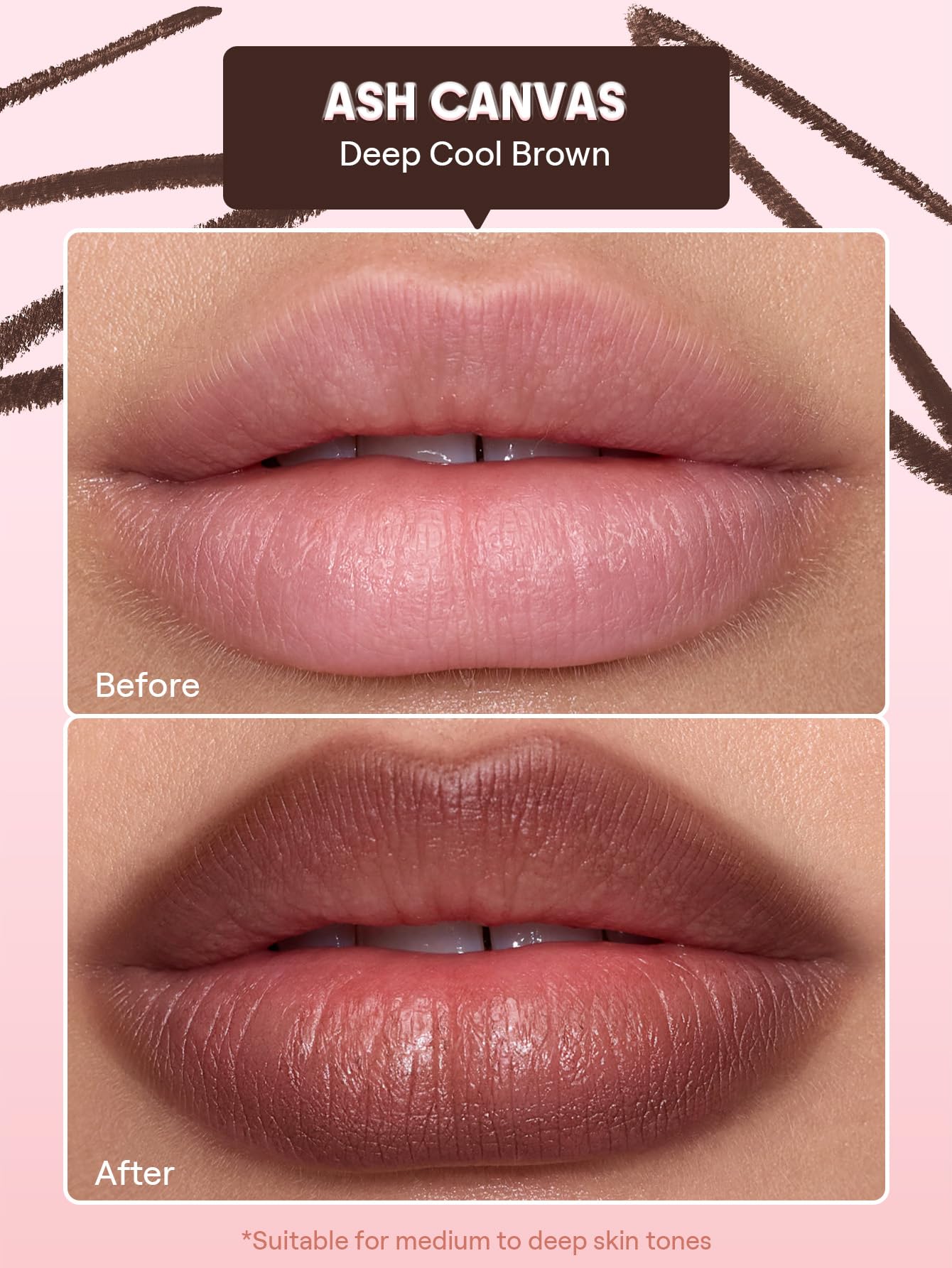 SHEGLAM lip liner tip close-up revealing creamy glide and precise application