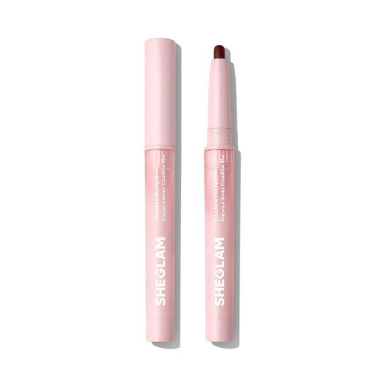 SHEGLAM packaging front showing sleek liner and clear shade identification benefits travel-ready