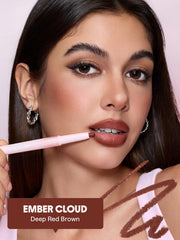 SHEGLAM Cloudline swatch on arm showing Ember Cloud wear and payoff