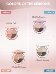 SHEGLAM Cloudy Sundae palette held in hand demonstrating travel-friendly size