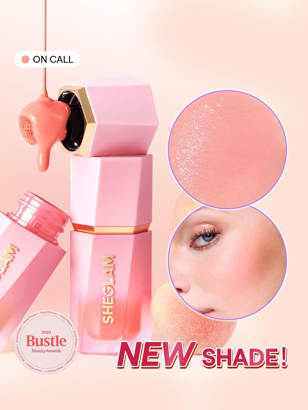 SHEGLAM built-in sponge applicator for precise easy application