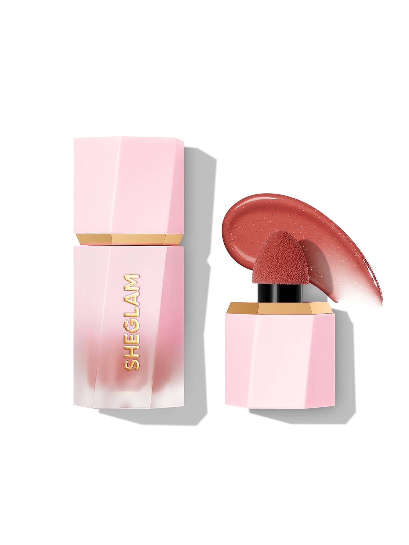SHEGLAM front packaging showing shade Risky Business and shimmer benefit