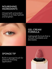 SHEGLAM lifestyle image of model wearing Love Cake showing fresh, matte cheeks