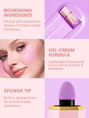 SHEGLAM texture swipe of Lilac Dream showing blendable, buildable finish