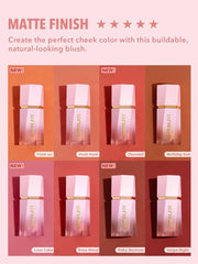 SHEGLAM applied on cheek over foundation demonstrating natural, matte color