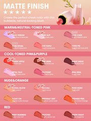SHEGLAM Color Bloom on skin scale showing true Candy Apple payoff and wear