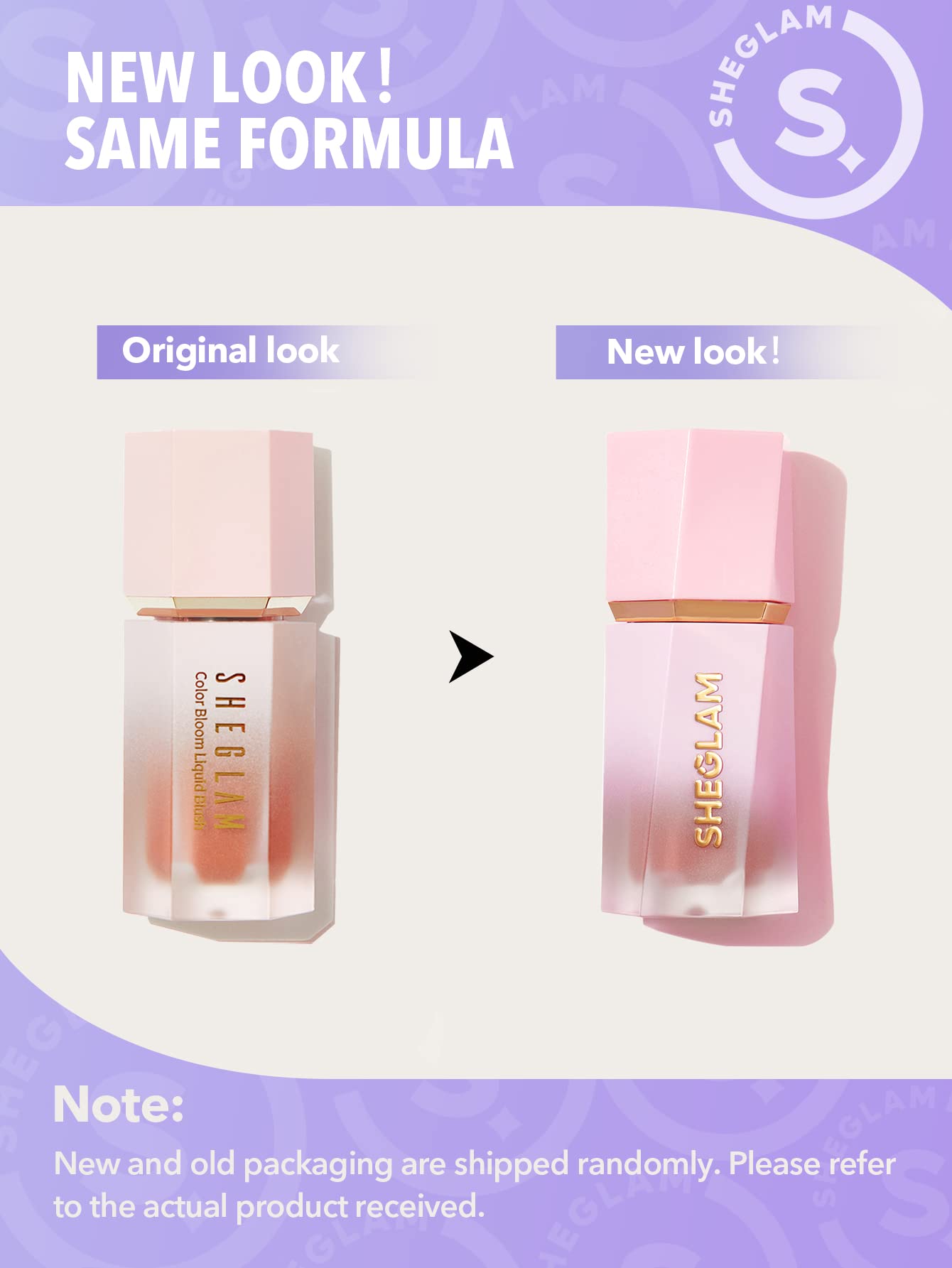 SHEGLAM tube with water droplets illustrating waterproof wear and durability