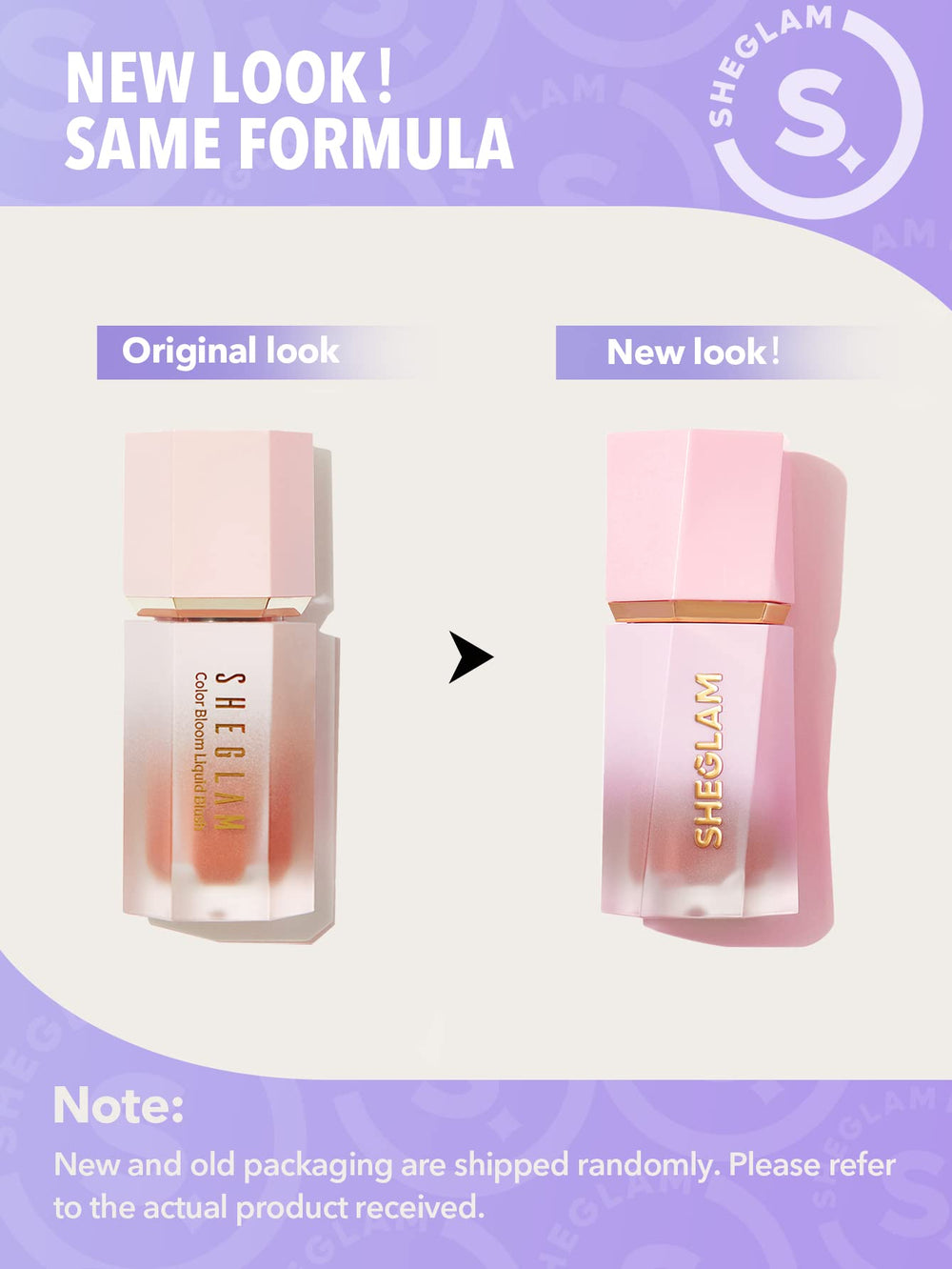 SHEGLAM tube with water droplets illustrating waterproof wear and durability