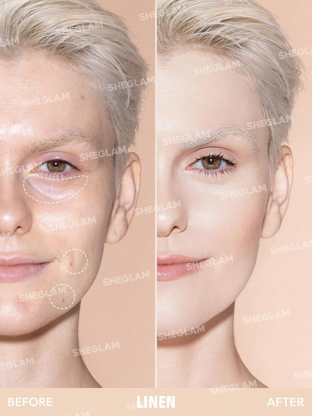 SHEGLAM sponge-head applicator close-up for precise, hygienic application