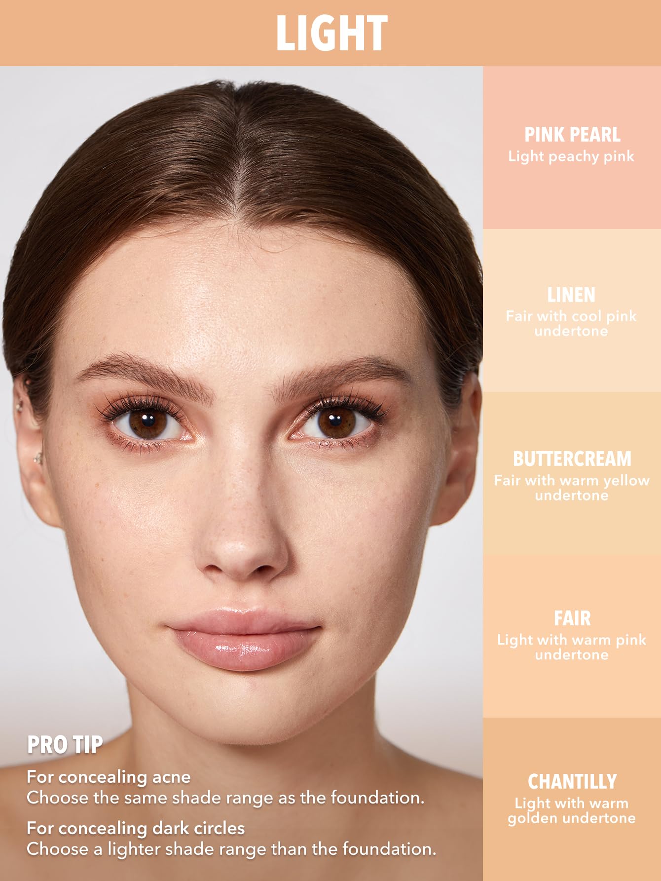 SHEGLAM before and after under‑eye showing coverage and brightening benefit