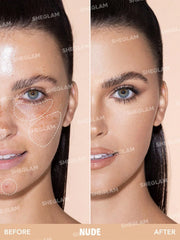 SHEGLAM close-up of sponge-head applicator for precise blending