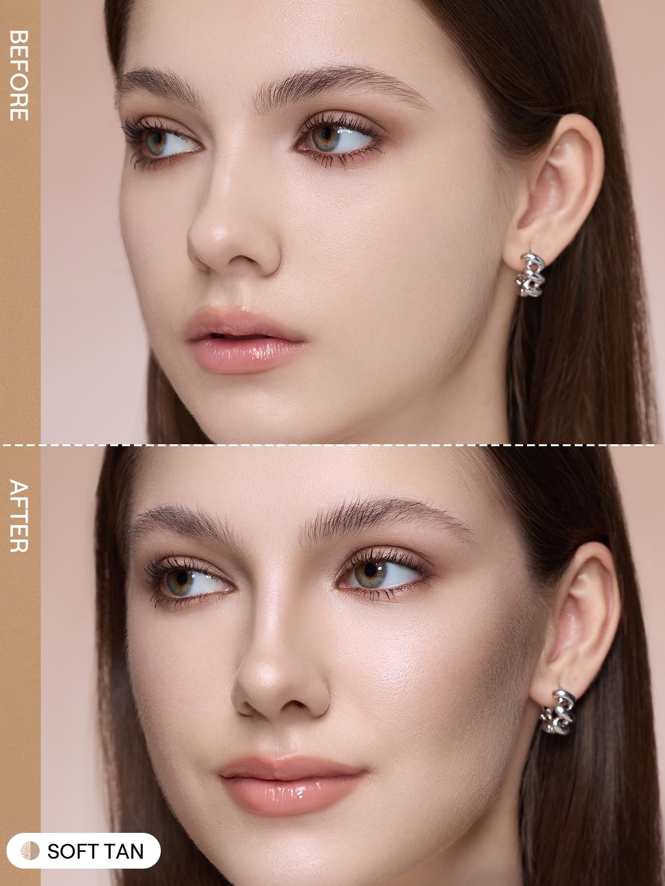 SHEGLAM contour stick applied to cheek to show sculpting and natural definition