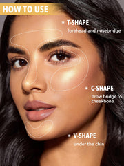 SHEGLAM applying Vanilla Frost to cheekbone for lifted, radiant look