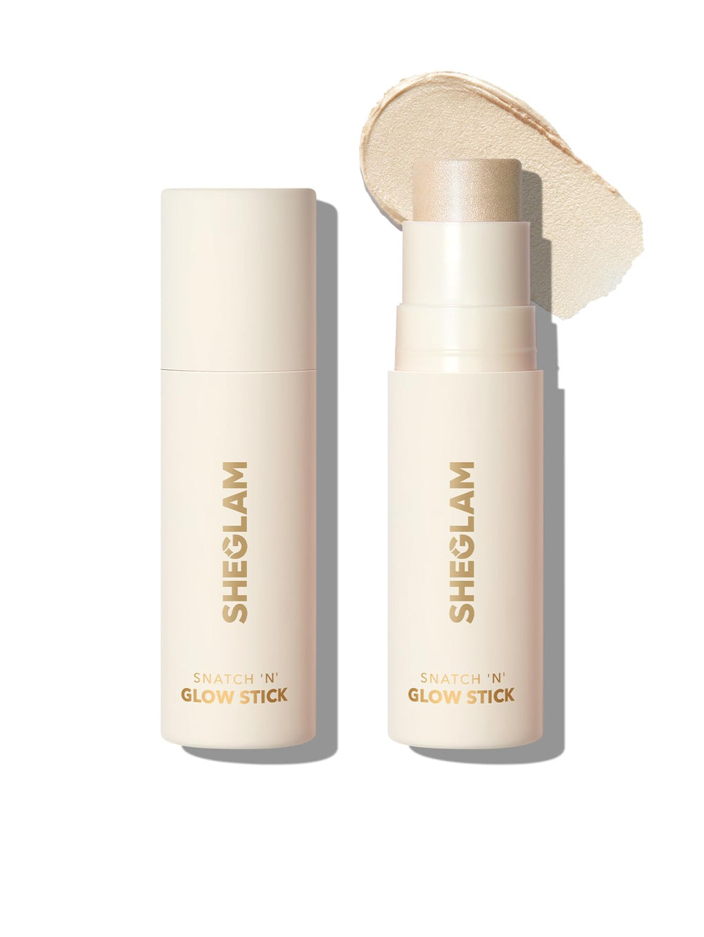 SHEGLAM front packaging showing Vanilla Frost highlighter stick and shade