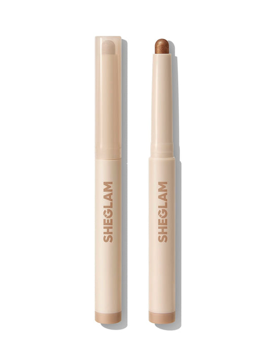 SHEGLAM creamsicle front packaging showing shade and slim stick design benefits quick use
