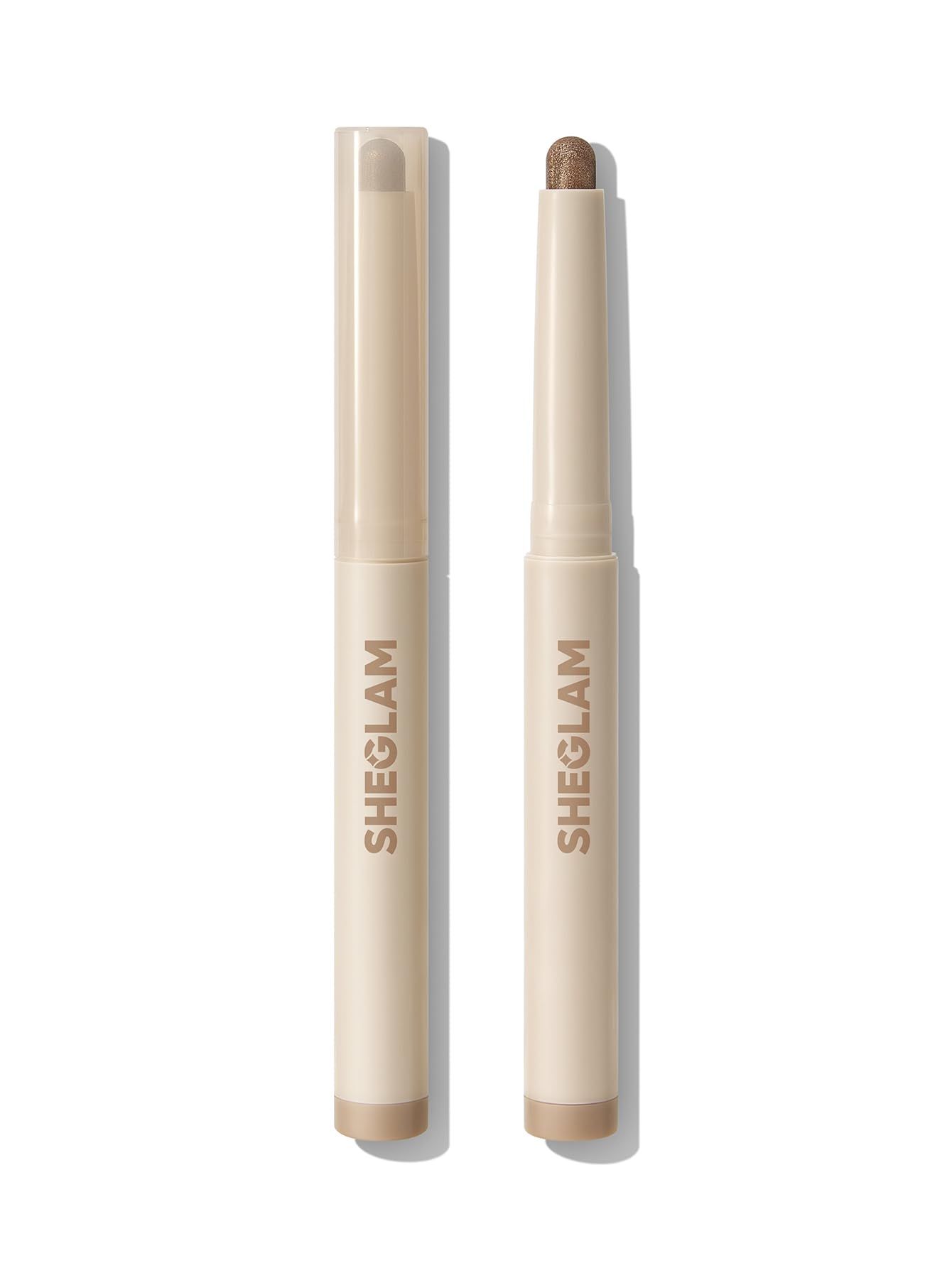 SHEGLAM stick front packaging showing color and finish benefits