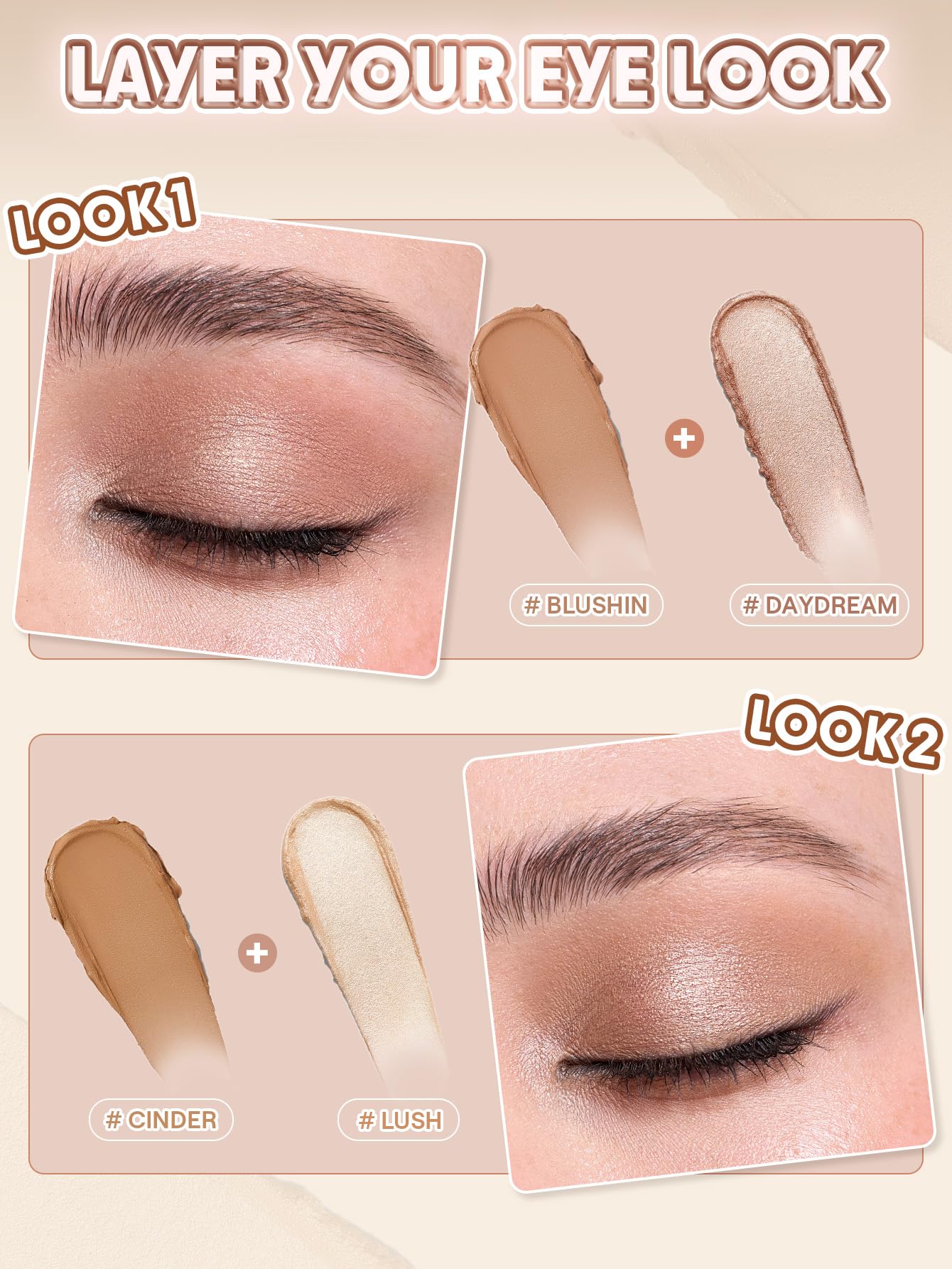 SHEGLAM arm swatches of six neutral shades illustrating buildable color