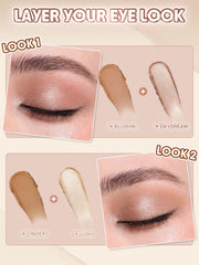 SHEGLAM arm swatches of six neutral shades illustrating buildable color