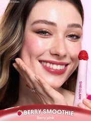 SHEGLAM ingredients view showing shea butter and vitamin E for moisturized lips benefit