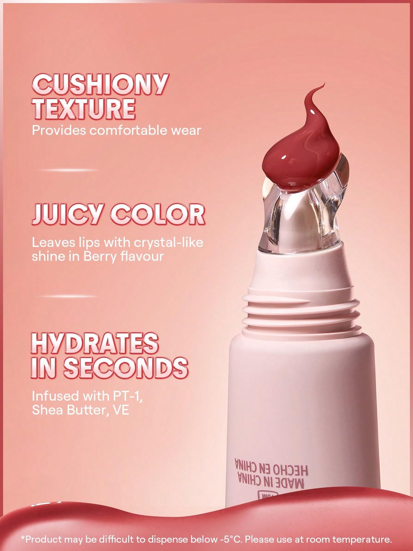 SHEGLAM close-up texture swirl highlighting cushiony hydrating jelly benefit
