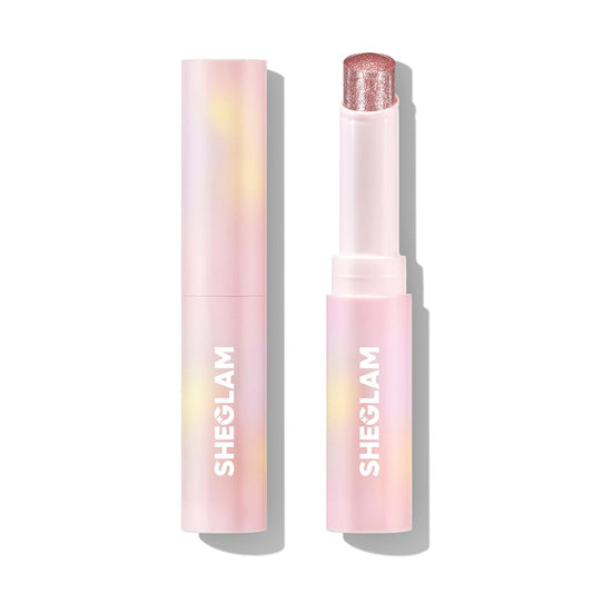SHEGLAM front view of crystal jelly glaze stick showing compact design and shimmer