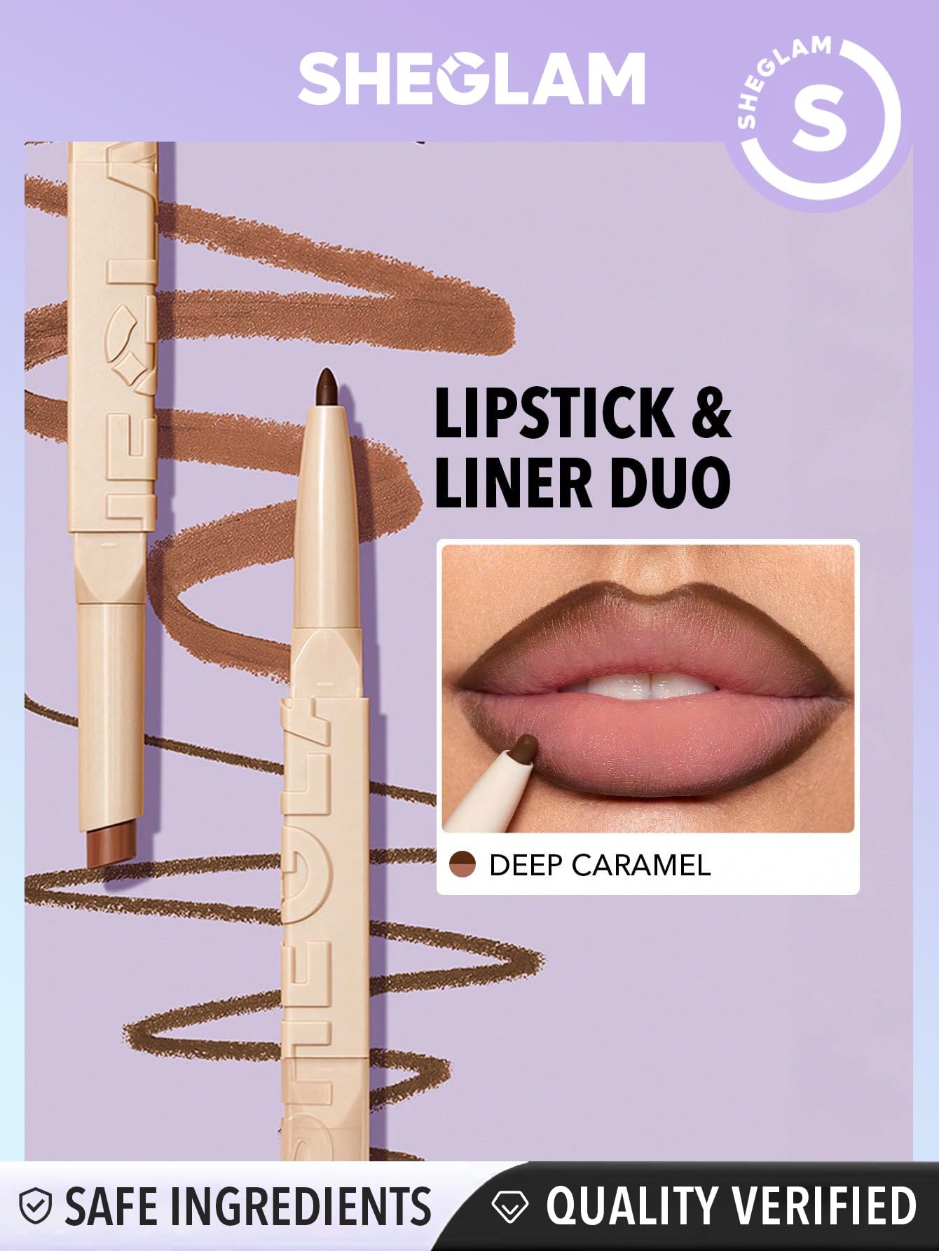 SHEGLAM pencil next to coin for size scale and travel convenience