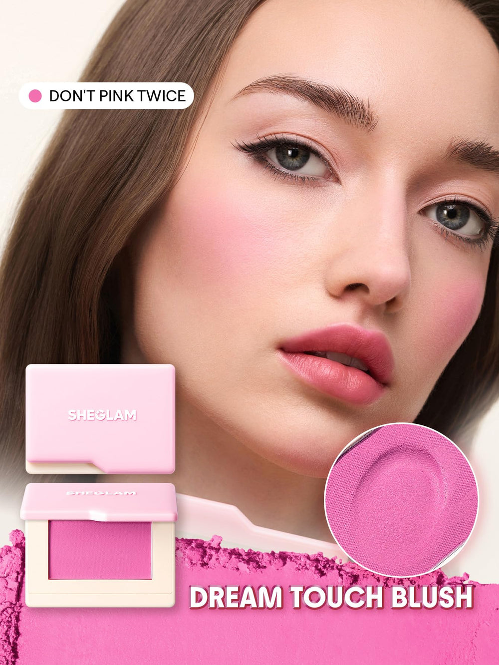 SHEGLAM pan close-up revealing silky texture for smooth blending