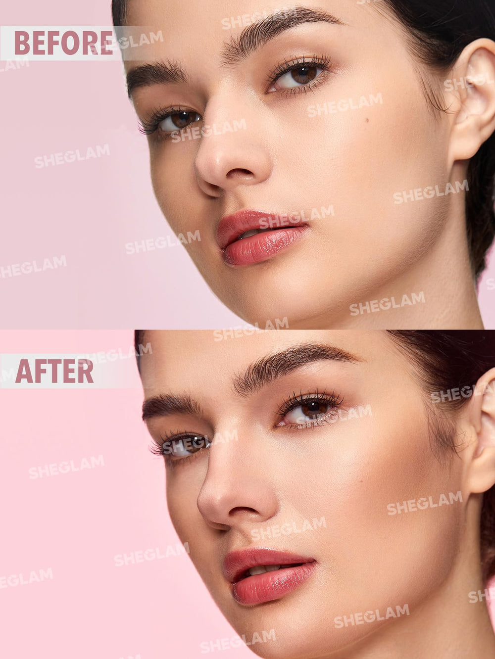 SHEGLAM dual-ended design both ends visible for contour and highlight use