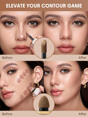 SHEGLAM dual-ended tool held in hand showing travel-ready size and control