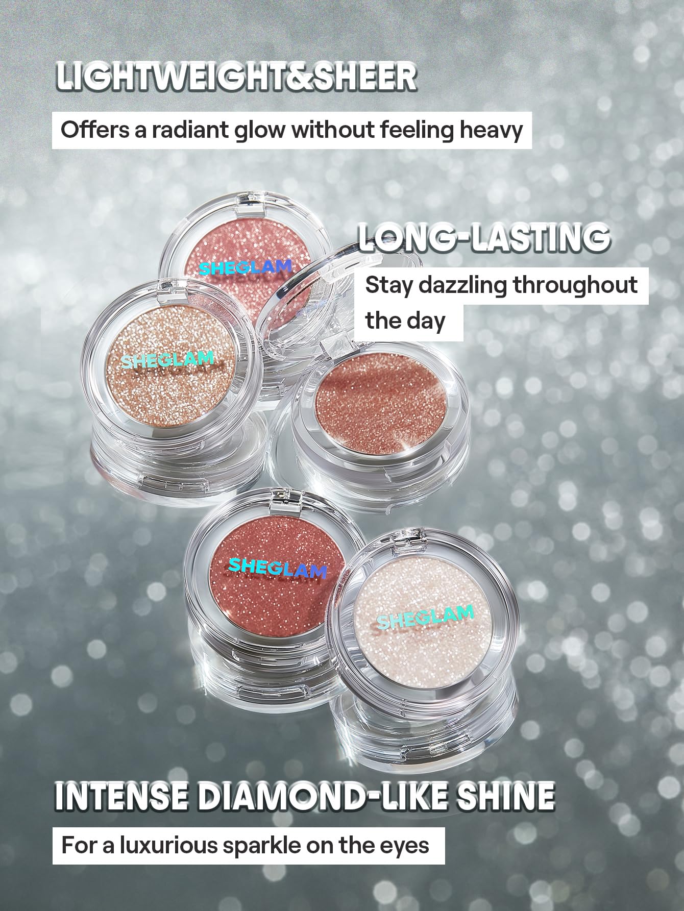 SHEGLAM evening makeup lifestyle look adding luminous eye definition