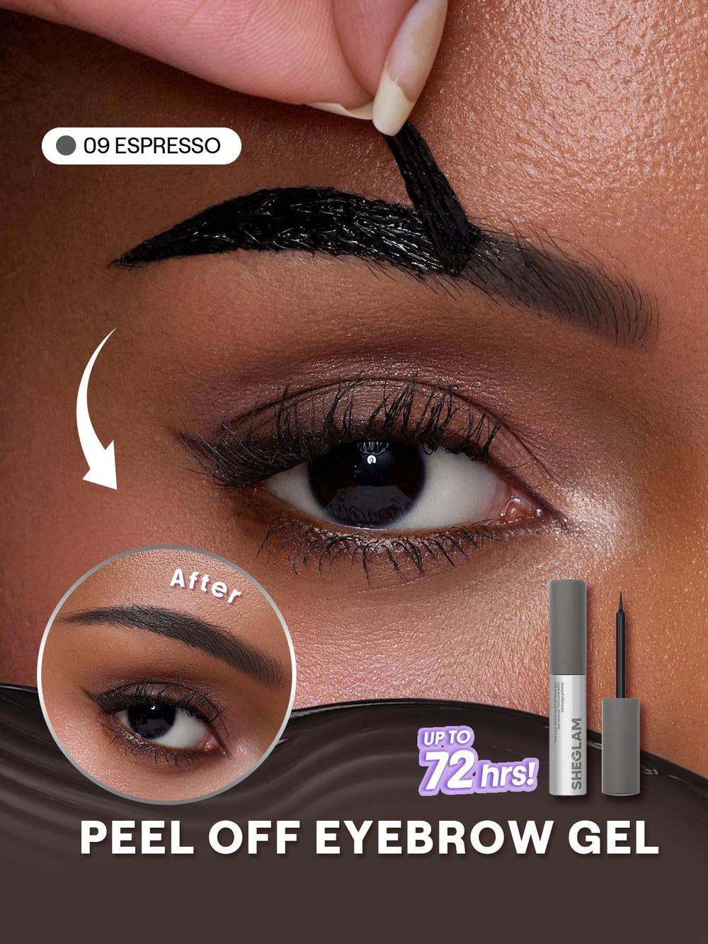 SHEGLAM close-up applicator tip for precise brow shaping and easy control