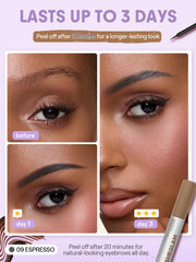 SHEGLAM dried film texture close-up demonstrating peel-off ease and clean removal