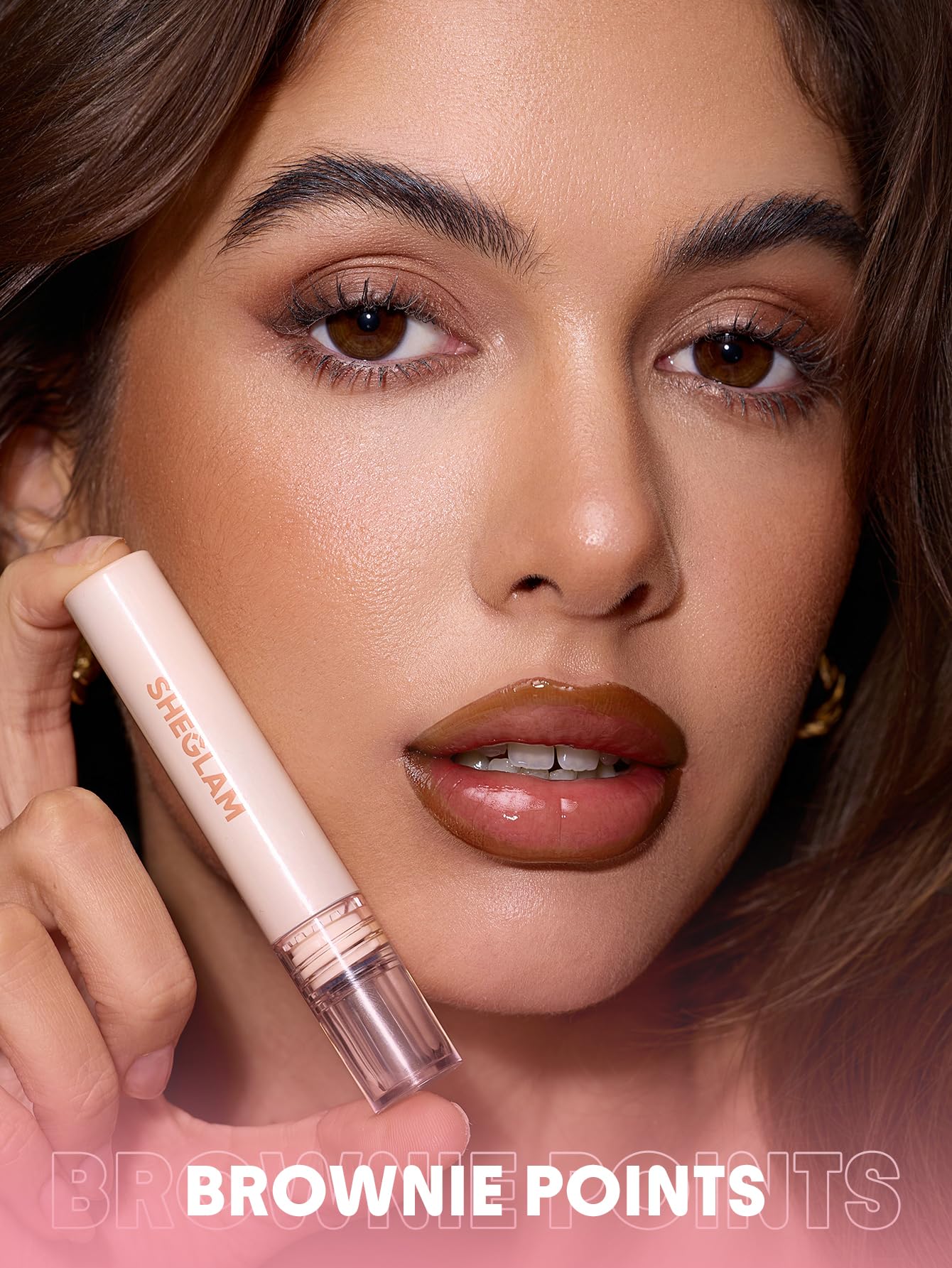 SHEGLAM ingredient icons for hyaluronic acid and vitamin E moisturizing benefit