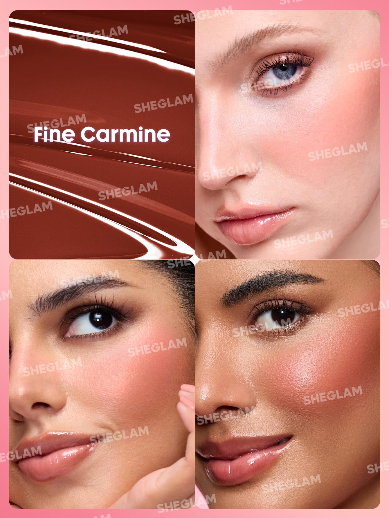 SHEGLAM Fine Carmine swatch on wrist showing true wearable pigment