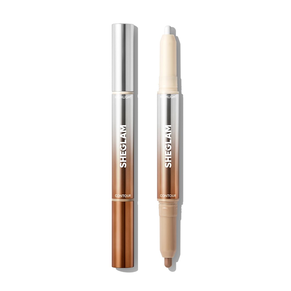 SHEGLAM front packaging showing compact contour pen and label, clear travel benefit