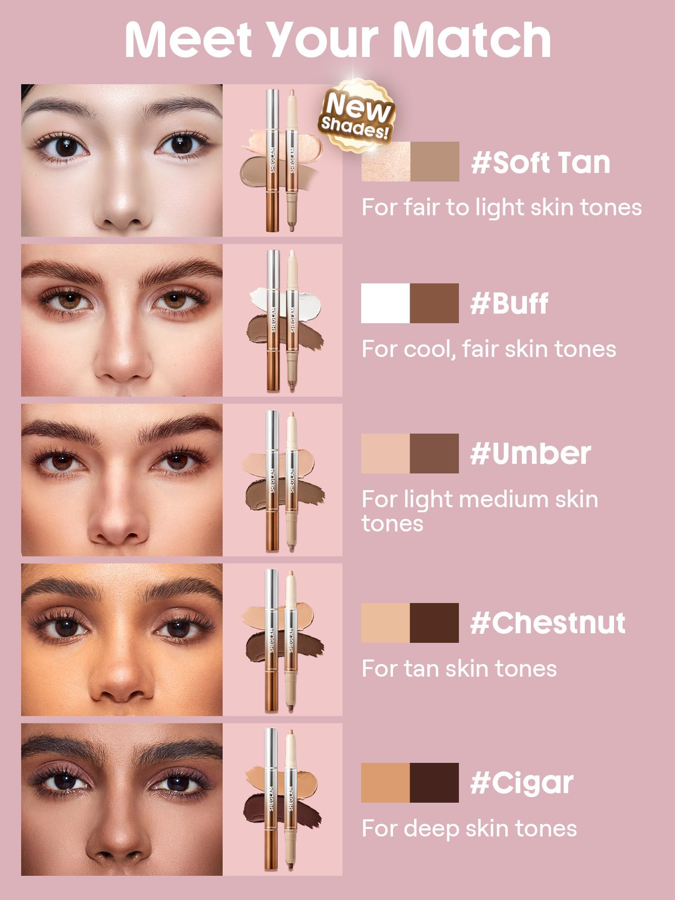 SHEGLAM lifestyle on vanity showing everyday use and quick touch-ups